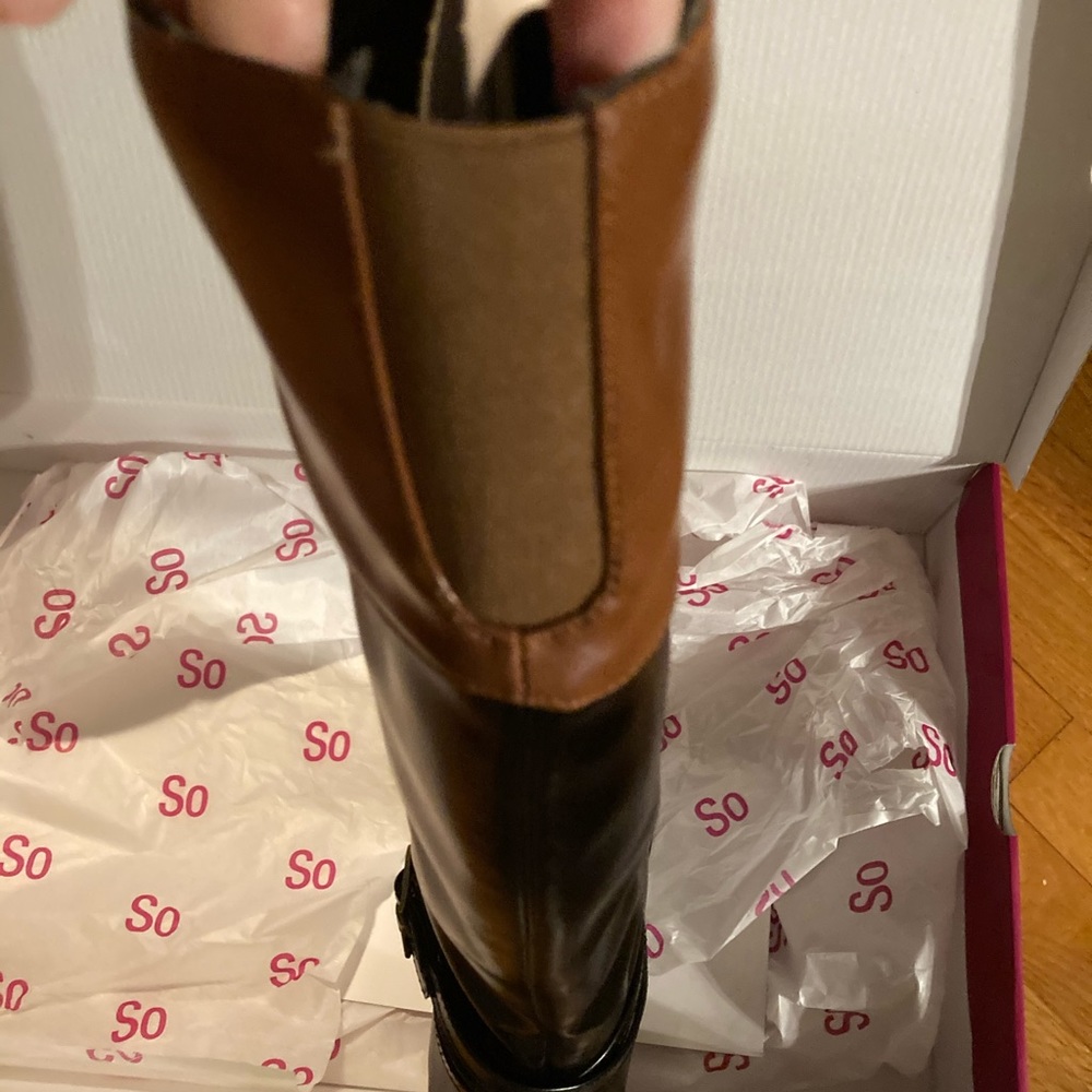 2-Tone Tall Riding-Style Boots - Picture 9 of 16
